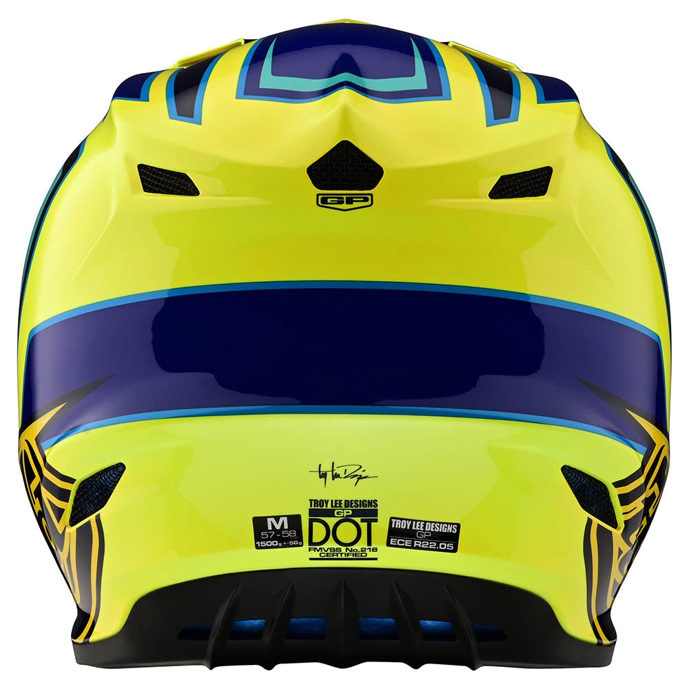 Troy Lee Designs GP Mono Youth Motocross Helmet- Full Face Offroad Motocross Motorcycle Dirt Bike ATV Powersports Dual Sport Racing Helmet - Boys Girls Kids (Yellow, LG)