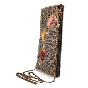 Mary Frances Wine Pairing Beaded Crossbody Phone Bag, Multi