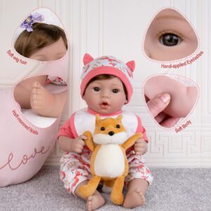 Aori Lifelike Reborn Baby Doll- 18 inch Realistic Newborn Baby Dolls, Real Life Baby Girl Dolls