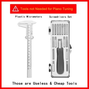 CONCHACIELO Professional Piano Tuning Kit: Universal Piano Tuning Tools Kit Set with Portable Case,Tuning Wrench, Wrench Fastener, Tuning Mute. for Tuning Beginner, Professional Tuner (Pro Set)