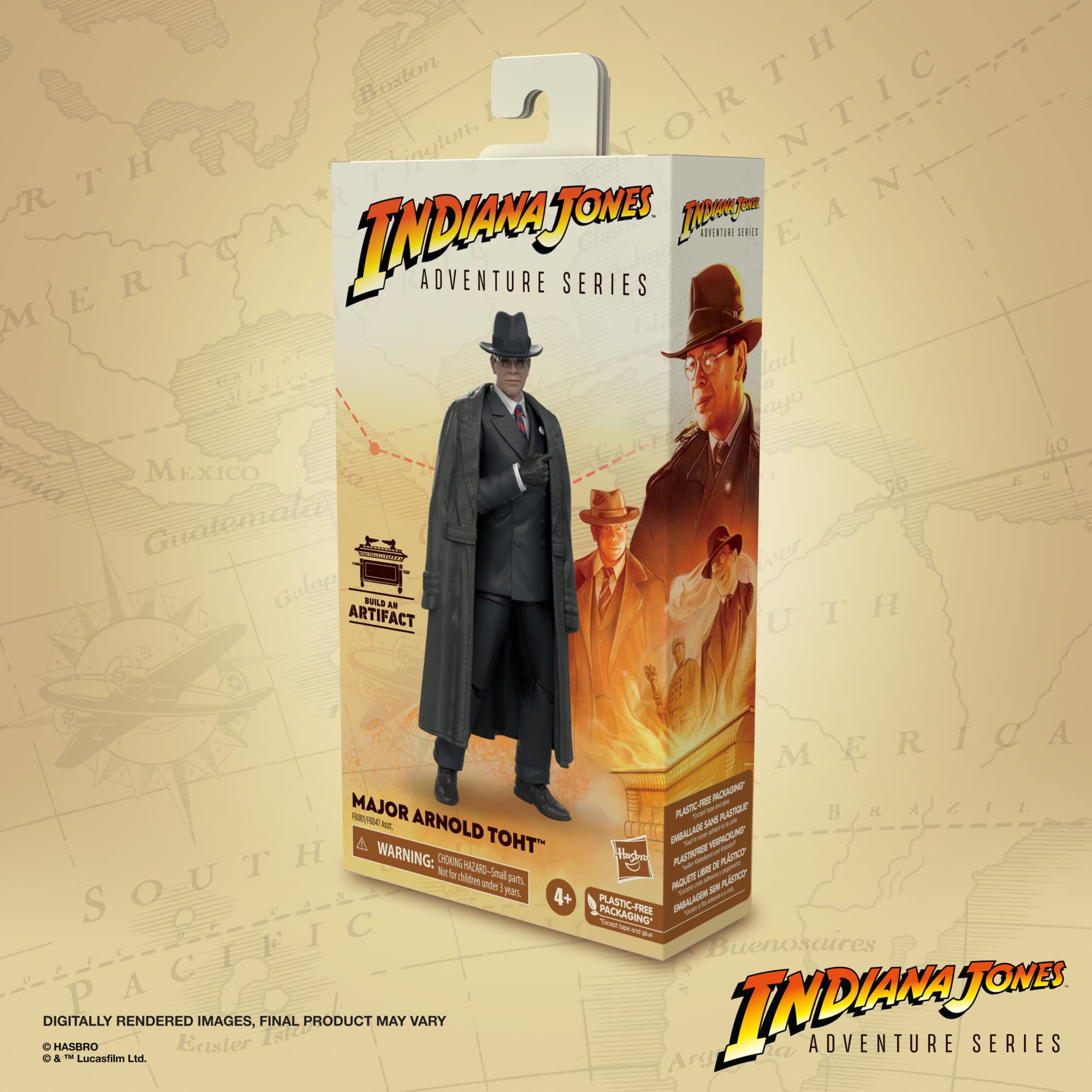 Indiana Jones Hasbro and The Raiders of The Lost Ark Adventure Series Major Arnold Toht Toy,6-inch Action Figures,Ages 4 and up (F6061)