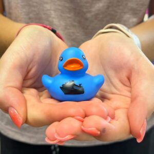 Cruise Ship Cruising Ducks Rubber Duck | Bulk 20 Pack | Rubber Ducky 2.25 inches Wide and 1.75 inches Tall | Use with Cruising Duck Tags | Carnival Blue with Ship