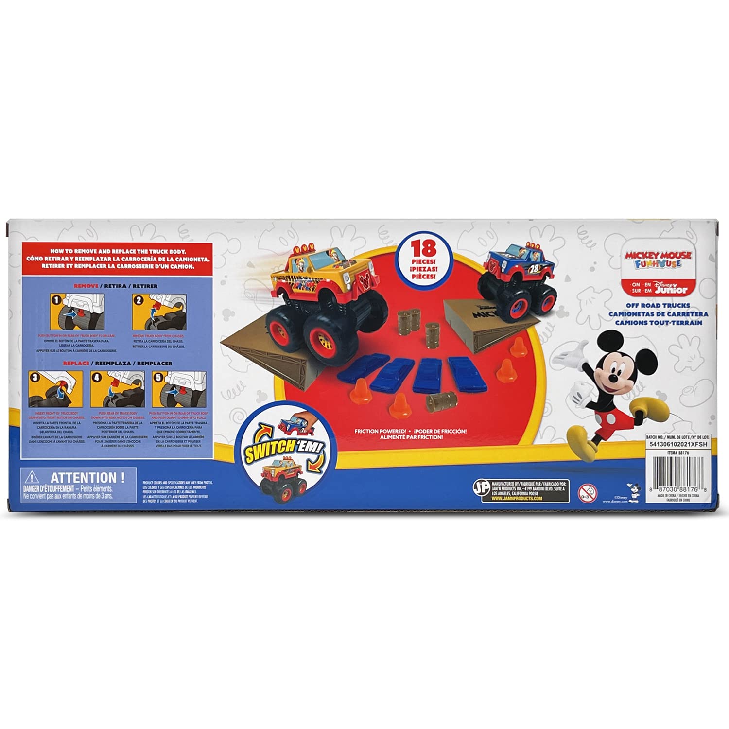 Disney Junior Mickey 18 Pc Off-Road Monster Truck Playset