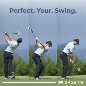 Gaze VR | VR Golf Club Handle Attachment for Oculus (Meta) Quest 2 | Pro Grip | Weighted | Right & Left Controllers | Blue