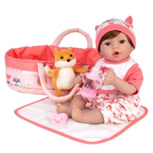 aori lifelike reborn baby doll- 18 inch realistic newborn baby dolls, real life baby girl dolls