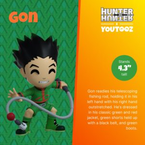 YouTooz Hunter x Hunter Gon Figure, 4.3" Inch Gon Freecss Anime Figure Hunter x Hunter Action Figure Hunter x Hunter Collection