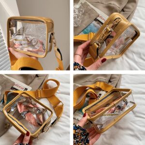 Personalized Clear Crossbody Bag with Any Text Custom Name Clear Purse Handbag Messenger Bag for Concerts Sports Event Travel