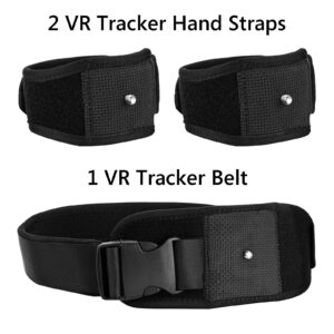 Geekria VR Tracker Waist Belt and Tracker Hand Strap Compatible With HTC Vive System Tracker Adjustable Belt and Hand Straps, Compatible With Waist and Full-Body Tracking in Virtual Reality