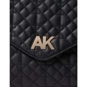 Anne Klein Womens Anne Klein quilted flap shoulder bag, Black, One Size US