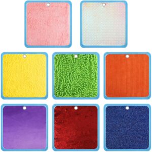 boao 8 set mini sensory mats assorted textured play mat sensory mats for texture sensory floor tiles educational tactile sensory toys for activity(square, 7.9 inch)