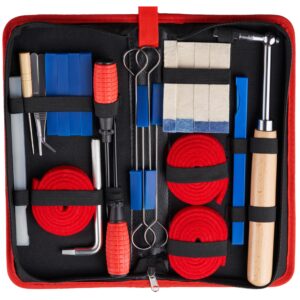 conchacielo professional piano tuning kit: universal piano tuning tools kit set with portable case,tuning wrench, wrench fastener, tuning mute. for tuning beginner, professional tuner (pro set)