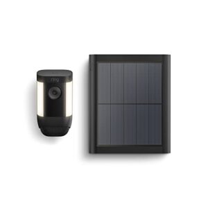 ring spotlight cam pro, solar | 3d motion detection, two-way talk with audio+, and dual-band wifi (2022 release) - black