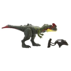 Mattel Jurassic World Dominion Gigantic Trackers Sinotyrannus Action Figure Toy with Attack Motion & Tracking Gear