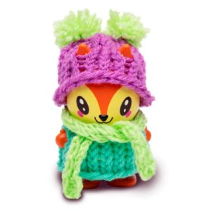 PlayMonster Little Knitty Bittys Fox - Beginner Knitting Craft Kit - Makes 3 Mini Projects - Collect & Trade Clothes - Ages 7+