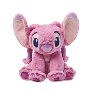 disney store official angel medium soft toy for kids, cuddly character with fuzzy texture and embroidered details, flexible floppy ears, plushy suitable for all ages.