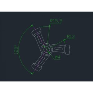 Microheli PLA 3D Printed Swashplate Leveler (PP) - OMP Hobby M1