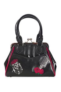 lost queen nashville rockabilly vintage retro handbag - black/one size