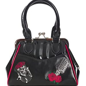 Lost Queen Nashville Rockabilly Vintage Retro Handbag - Black/One Size