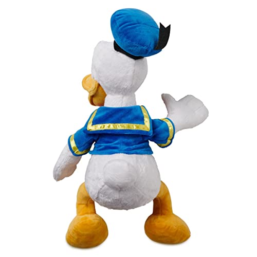 Disney Store Official Donald Duck Medium Soft Toy for Kids, Cuddly Character with Fuzzy Texture and Embroidered Details, Plushy Suitable for All Ages.