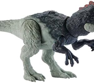 Mattel Jurassic World Dominion Wild Roar Eocarcharia Dinosaur Action Figure Toy with Sound & Attack Action, Plus Downloadable App & AR