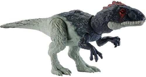 Mattel Jurassic World Dominion Wild Roar Eocarcharia Dinosaur Action Figure Toy with Sound & Attack Action, Plus Downloadable App & AR