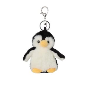 apricot lamb cute antarctic toys plush black penguin stuffed animal soft keychain for kids bag, purse, backpack, handbag (5 inches)