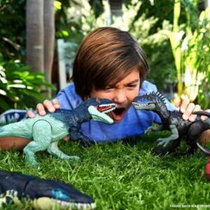 Mattel Jurassic World Dominion Wild Roar Eocarcharia Dinosaur Action Figure Toy with Sound & Attack Action, Plus Downloadable App & AR