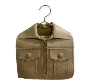 unique novelty shirt shaped bags, women handbags, ladies fashion chain jacket purse, new crossbody shoulder bags for girls (khaki)