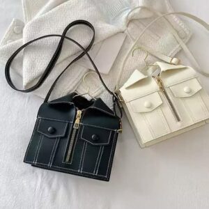 Unique Novelty Shirt Shaped Bags, Women Handbags, Ladies Fashion Chain Jacket Purse, New Crossbody Shoulder Bags for Girls (Khaki)