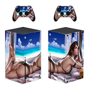 jochui xbox series x console skin decals stickers anime girl vinyl for xbox series x console controllers cute hot girl