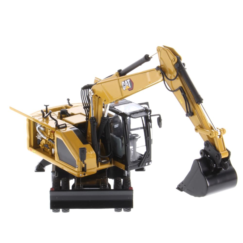 Diecast Masters 1:50 Scale Caterpillar M318 Wheeled Excavator | High Line Series Cat Trucks & Construction Equipment | 1:50 Scale Model Diecast Collectible Model 85956