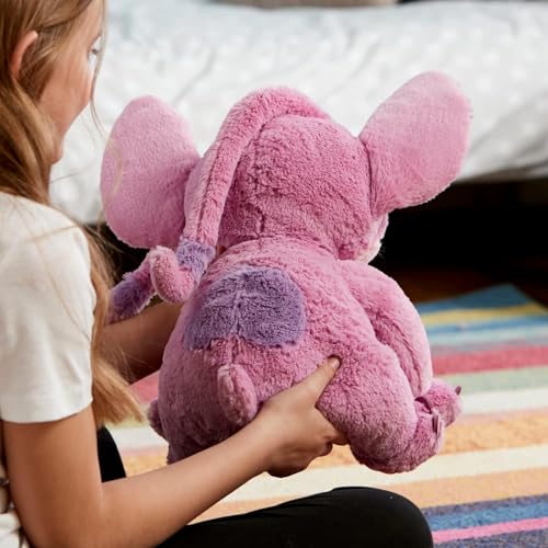 Disney Store Official Angel Medium Soft Toy for Kids, Cuddly Character with Fuzzy Texture and Embroidered Details, Flexible Floppy Ears, Plushy Suitable for All Ages.