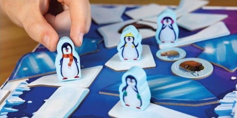 Ice Hoppers Fun Cooperative Preschool Board Game – Kids and Family Friendly Educational Penguin Game by Blue Orange Games - 1 to 4 Players for Ages 6+