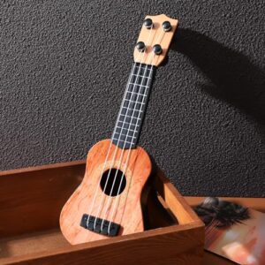 Kisangel 1pc Wooden Kids Ukulele Toy Toddler Guitar Classical Instrument Ukulele Musical Toy for Preschool Children ( Light Brown )