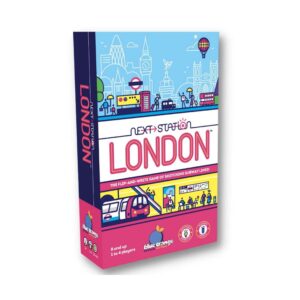 blue orange games next station london board game - family or adult strategy flip and write game for 1 to 4 players. recommended for ages 8 & up. spiel des jarhes 2023 game of the year nominee.