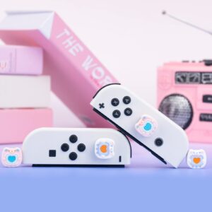 GeekShare Cute Silicone Joycon Thumb Grip Caps, Joystick Cover Compatible with Nintendo Switch/OLED/Switch Lite,4PCS (Pixel Style)