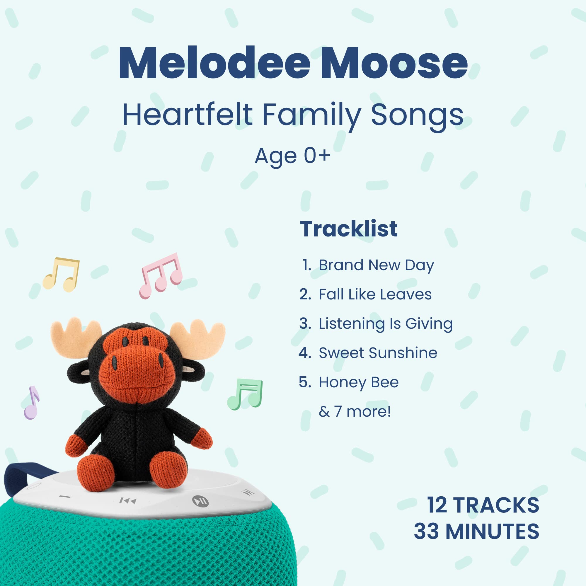 Storypod Music Craftie | Melodee Moose | Audio Yarn Character for The Screen Free Audio Learning System for Preschoolers | Stories & Songs from Music for Sprouts' Mr. Chris