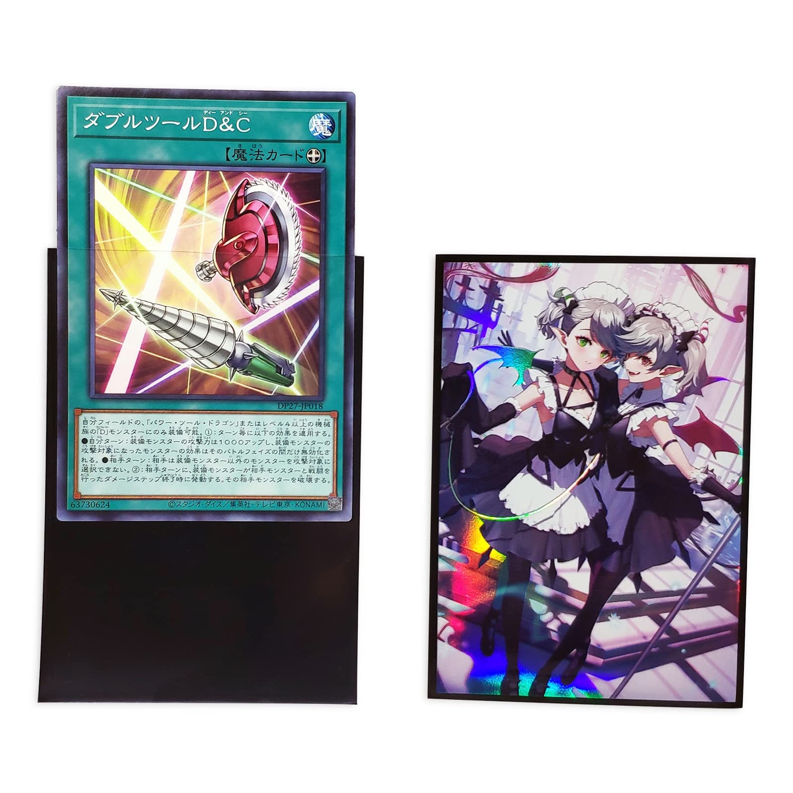 Time Walker Labrynth Servant Arianna - 50ct Holographic Flashing, Cute Anime Girls Arts ,Top Loading Trading Card Sleeves Deck Protector for YuGiOh/Japanese Sized Cards 63x90mm (7)