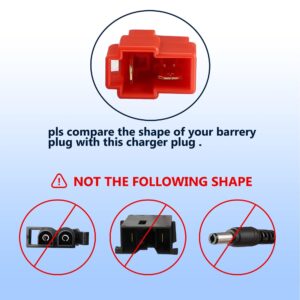 12 Volt Battery Charger for Ride On Toys, 14.4V 1000MA Battery Charger for Kids Electric Car Riding Toy Battery Power Adapter Red Square Plug