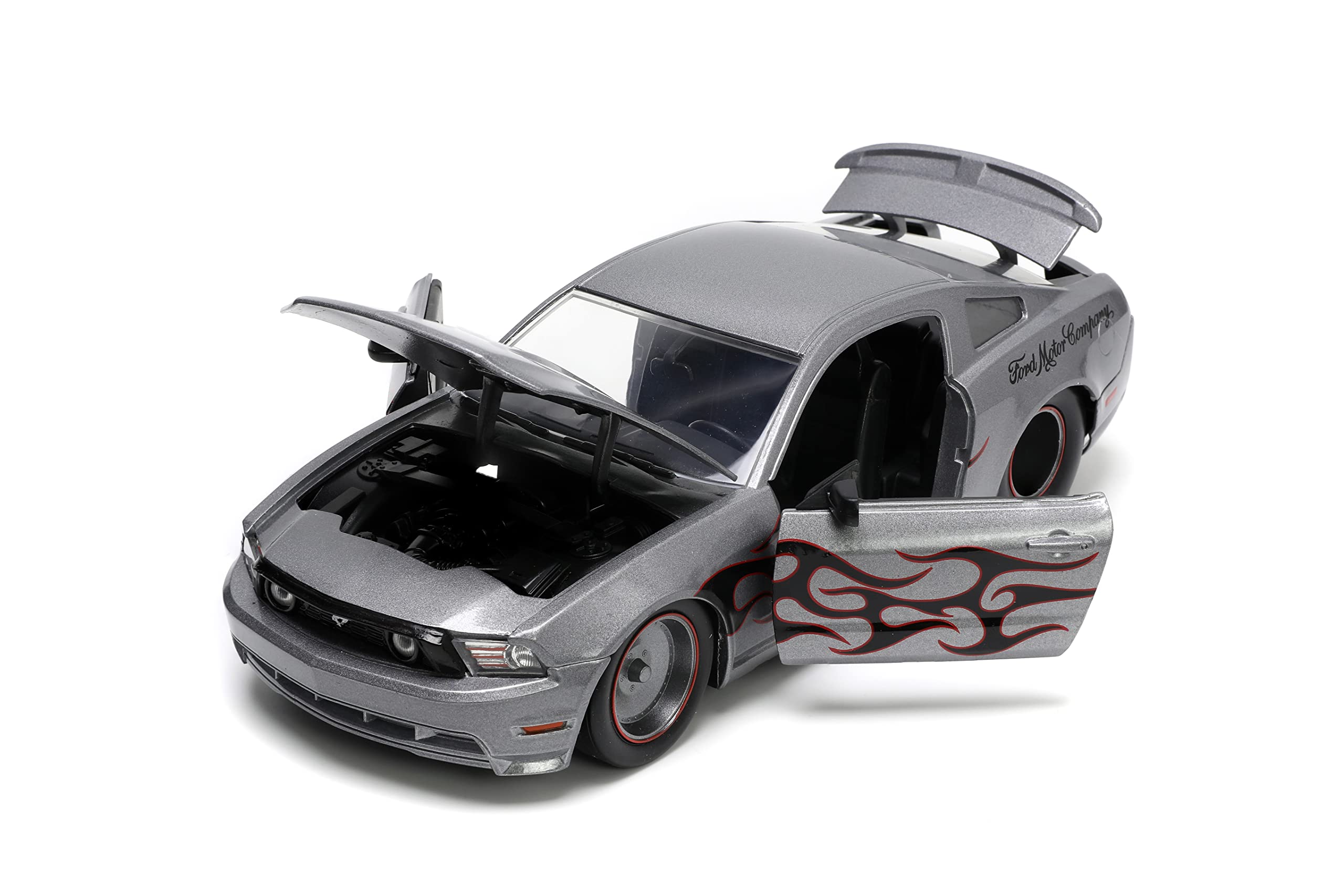 Jada Toys Big Time Muscle 1:24 2010 Ford Mustang GT Die-cast Car, Toys for Kids and Adults, Metallic