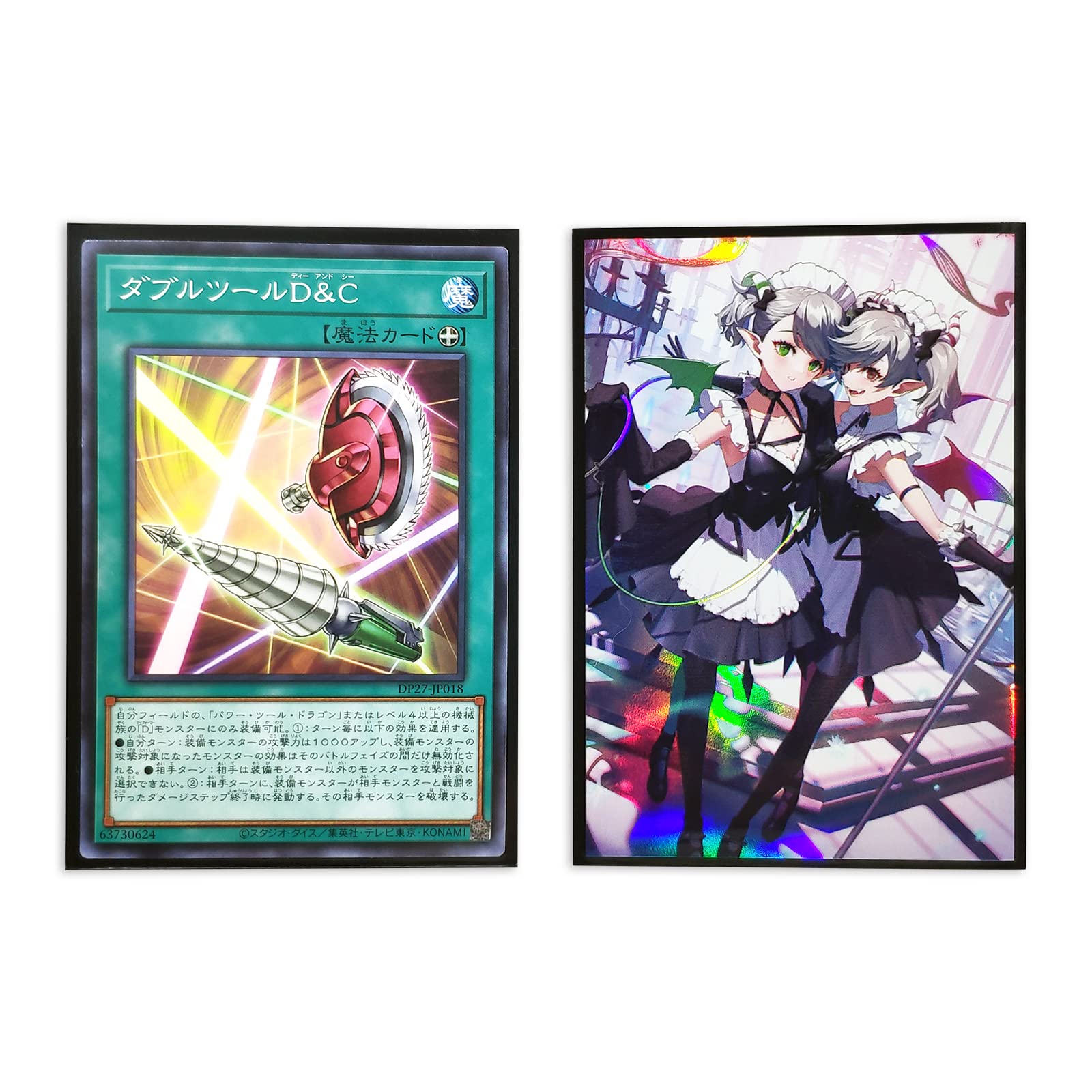 Time Walker Labrynth Servant Arianna - 50ct Holographic Flashing, Cute Anime Girls Arts ,Top Loading Trading Card Sleeves Deck Protector for YuGiOh/Japanese Sized Cards 63x90mm (7)