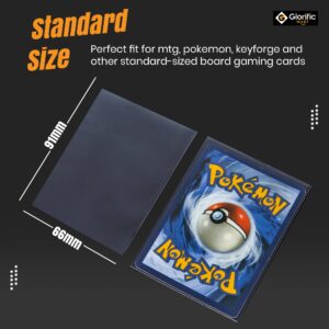 Glorific Mart 500 Penny Card Sleeves - Card Protector Sleeves, Exact fit Clear Card Sleeves for Pokémon and MTG, Soft Card Protectors for Trading Cards, Game Cards and Sports Cards - 2-5/8 x 3-5/8''