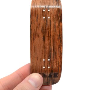 Teak Tuning Prolific Wooden Fingerboard Deck, 33.5mm x 96mm Boxy Shape - Two Tone - 6 Ply with Double Color Mid Plies - Includes Prolific Foam Tape