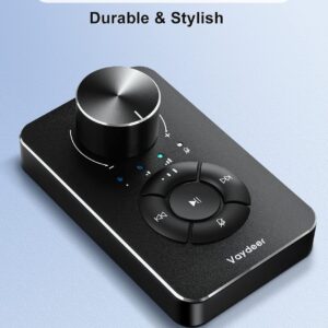 Vaydeer Multimedia Controller Knob with Mic-Mute Function and Safe Volume Range Setting, USB C Port Audio Adjuster Volume Controller Compatible with Win 7/8/10/11 and Mac OS.