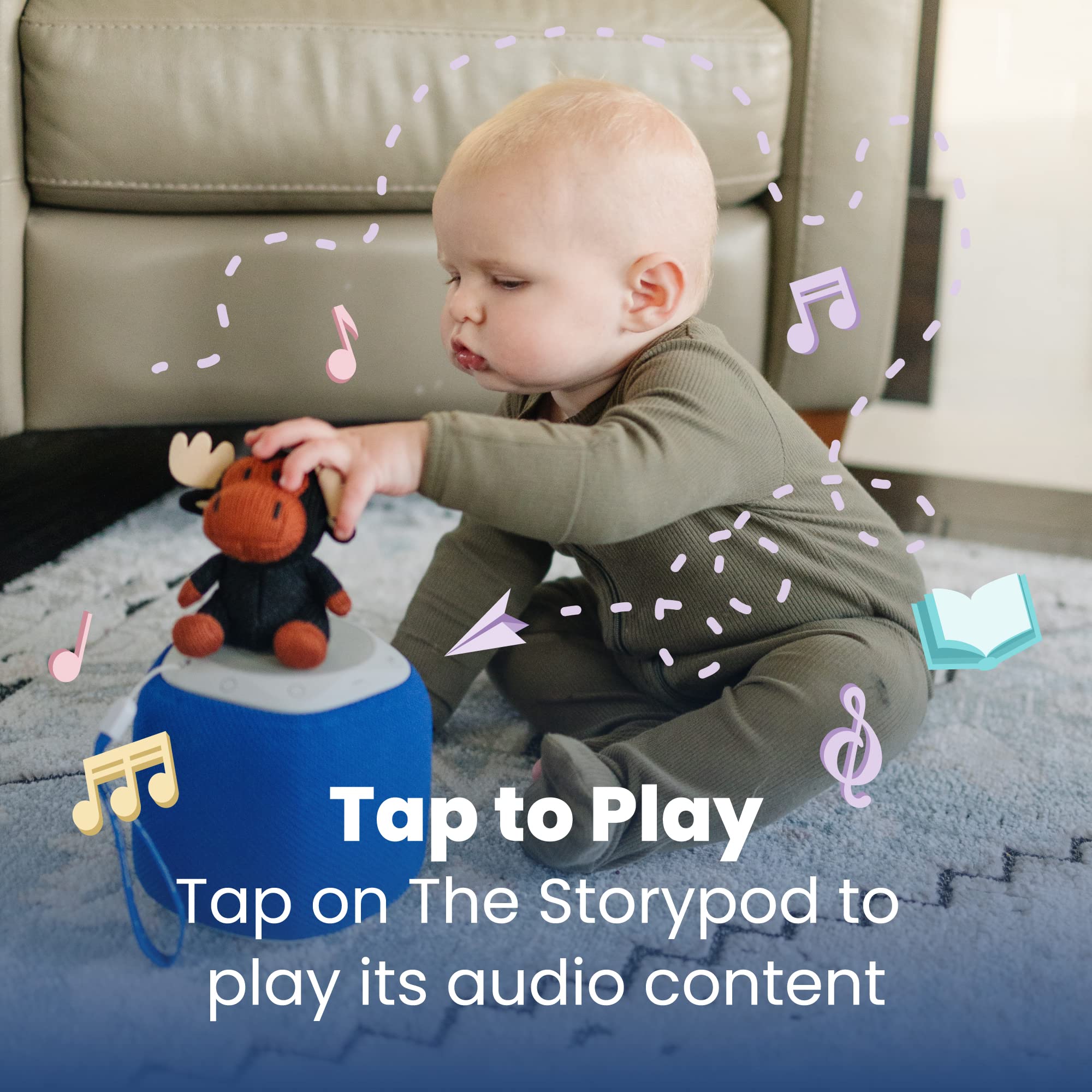 Storypod Music Craftie | Melodee Moose | Audio Yarn Character for The Screen Free Audio Learning System for Preschoolers | Stories & Songs from Music for Sprouts' Mr. Chris