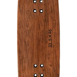 Teak Tuning Prolific Wooden Fingerboard Deck, 33.5mm x 96mm Boxy Shape - Two Tone - 6 Ply with Double Color Mid Plies - Includes Prolific Foam Tape