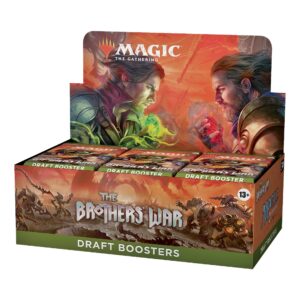 magic: the gathering the brothers’ war draft booster box | 36 packs (540 magic cards)