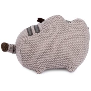 GUND Pusheen The Cat Knit Plush, Stuffed Animal for Ages 8 and Up, Gray, 6”