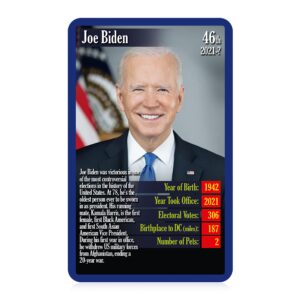 Top Trumps Card Game US Presidents - Family Games for Kids and Adults - Learning Games - Kids Card Games for 2 Players and More - Kid War Games - Card Wars - for 6 Plus Kids