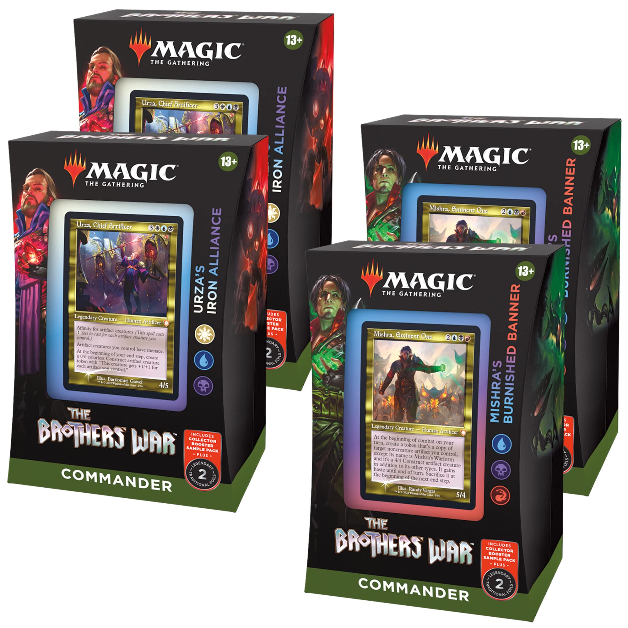 Magic: The Gathering The Brothers’ War Commander Decks | 4 Decks - 2 Urza’s Alliance + 2 Mishra’s Burnished Banner